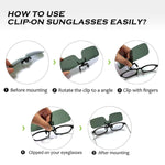 2-Pack Polarized Clip-on Flip Up Rimless One Piece Sunglasses,JP68