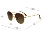 Aviator Hexagonal flat lenes Sunglasses