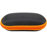 (2PCS) Portable Travel Zipper Sunglasses Hard Case Eyes Glasses Box Bag