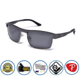 Matte Metal Frame Polarized Lens Square Round Aviator Wayfarer Sunglasses
