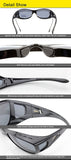 Unisex Wear Over Prescription Glasses Rx Glasses Polarized Sunglasses 8953