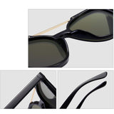 Unisex Retro Classic Rimless Sunglasses One Piece Mirrored Square