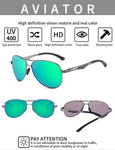 Aviator Sunglasses  Aluminum Polarized Vintage Sun Glasses for Men Women UV 400 Protection