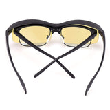 Night Vision Fit Over Glasses by Ideal Eyewear, Yellow Lens Polarized Night Driving Glasses