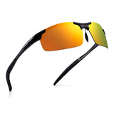 Sports Polarized Al-Mg sunglasses Metal Spring Hinge Fishing Cycling Glasses Men
