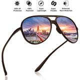 JULI Polarized Pilot Sports Sunglasses for Men Women Tr90 Unbreakable Frame for Running Fishing Baseball Driving