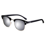 Semi Rimless Clubmaster Sunglasses for men- Half Frame Polarized Classic With Box  FD4003