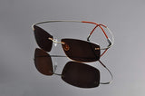 rimless titanium polarized Sunglasses