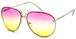 Aviator Poshe Oceanic Lens Twirl Metal Design Frames Sunglasses