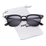 Polarized Sunglasses Women Men Classic Semi Rimless Frame Retro Sunglasses