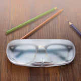 Magnet Buckle Frosted Translucent Eyeglasses Case Spectacles Box