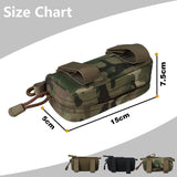 SR Eyeglasses Case, 1000D Nylon Eyeglasses Hard Case Tactical Molle Sunglasses Carrying Case with Clip