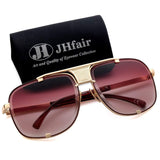 Mens Sunglasses Aviator Designer large Square Retro Fashion Shades