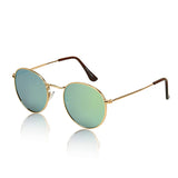 Classic Mirrored Flat Lens Round Sunglasses For Women/Men UV400