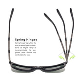 Men's Polarized Driving Sunglasses Retro Square Al-Mg Temple Glasses