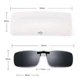 Rimless Rectangle Clip on Sunglasses Lightweight Polarized Eyeglasses Men Women