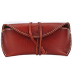 Unisex Handmade Vegetable Tanned Leather Hard Eyeglass Case Sunglasses Holder
