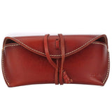 Unisex Handmade Vegetable Tanned Leather Hard Eyeglass Case Sunglasses Holder
