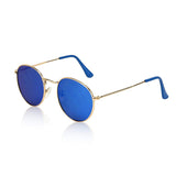 Classic Mirrored Flat Lens Round Sunglasses For Women/Men UV400