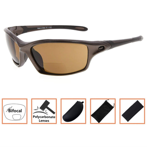 Bifocal Sports Sunglasses TR90 Frame Baseball Running Fishing Outdoor Readers