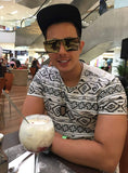 Sunglasses For Men Square Oversized Metal Frame Brand Designer AE0436