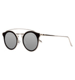 Round Sunglasses for Women Double Bridge, Light Weight, Pouch Included