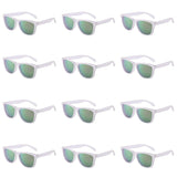 Retro Style Mirrored Party Sunglasses Wholesale Shades for Men Women 12 Pack