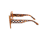 Oversized Bow tie shape butterfly sunglasses for women With Pearl Temples