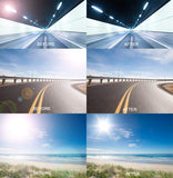 Outdoor Driving Rectangle Polarized Clip on Flip up Sunglasses for Eyeglasses