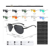Men Oversized Aviator Sunglasses Polarized Blade Flash Lens Eyewear -64MM