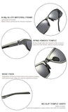 Polarized Sunglasses Sport Wrap Metal Frame 64mm