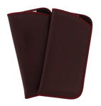 2 Pack Faux Leather Eyeglass Slip Cases In Navy Gray Black Burgundy Hunter Green