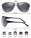 Classic Aviator Sunglasses for Men, Polarized Lens with UV400 Protection for Driving Fishing