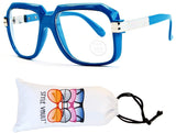 A172-vp Retro Nerd Rectangular Square Aviator Turbo Glasses Eyeglasses