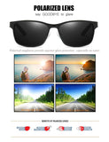 Polarized Sunglasses Wayfarer Al-Mg Metal Frame Lightweight Durable 60mm Large Size