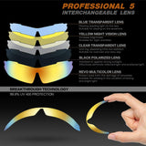 Polarized Sport Sunglasses with 5 Fashion Lenses for Men Women