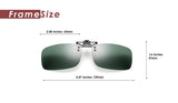 Polarized Clip-on Flip Up Rimless Sunglasses for Prescription Glasses