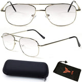 Metal Unisex Aviator Round Oval Shape Classic Reading Glasses Sun Readers