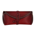 Unisex Handmade Vegetable Tanned Leather Hard Eyeglass Case Sunglasses Holder