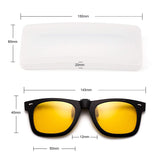 Polarized Clip on Sunglasses Flip up Mirrored Eyeglasses Men Women