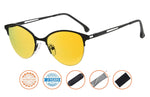 UV Protection,Anti Blue Rays,Reduce Eyestrain,Cat-eye Half-Rim Computer Reading Glasses