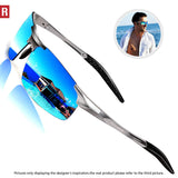 Driving Polarized Sunglasses For Men UV Protection Ultra Lightweight Al Mg Golf Fishing Sports Sunglasses