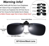 Polarized Clip-on Flip Up Metal Clip Rimless Sunglasses for Prescription Glasses