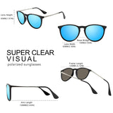 Polarized Sunglasses for Women Vintage Retro Round Mirrored Lens