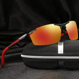 Mens Polarized Sunglasses for Driving Golf Al-Mg Metal Frame UV400