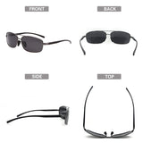 Rectangle Sunglasses Polarized Metal Lightweight Driving Sun Shades TL7007
