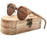 Semi Rimless Wood Polarized Sunglasses Women Men Brand Designer Wood Shades