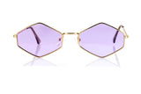 FBL Minimalist Diamond Hexagonal Sunglasses Smoke Pop Color Tinted A112