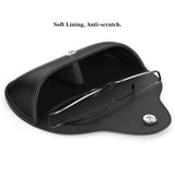 Eyeglass Case, Portable PU Leather Eye Glasses Carrying Case Hard Case Pouch Protector for Men & Women