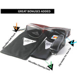 Fitover Polarized Sunglasses to Wear Over Prescription Glasses + car clip holder